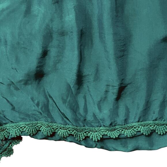 M Made in Italy Scoop Neck Tiered Sleeve Top Deep Green Women's Size Medium NWT - Picture 4 of 11